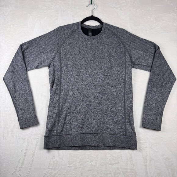 Lululemon Long Sleeve Crew Gray Wool Blend Men's Medium Base Layer Cold Weather - Picture 1 of 6